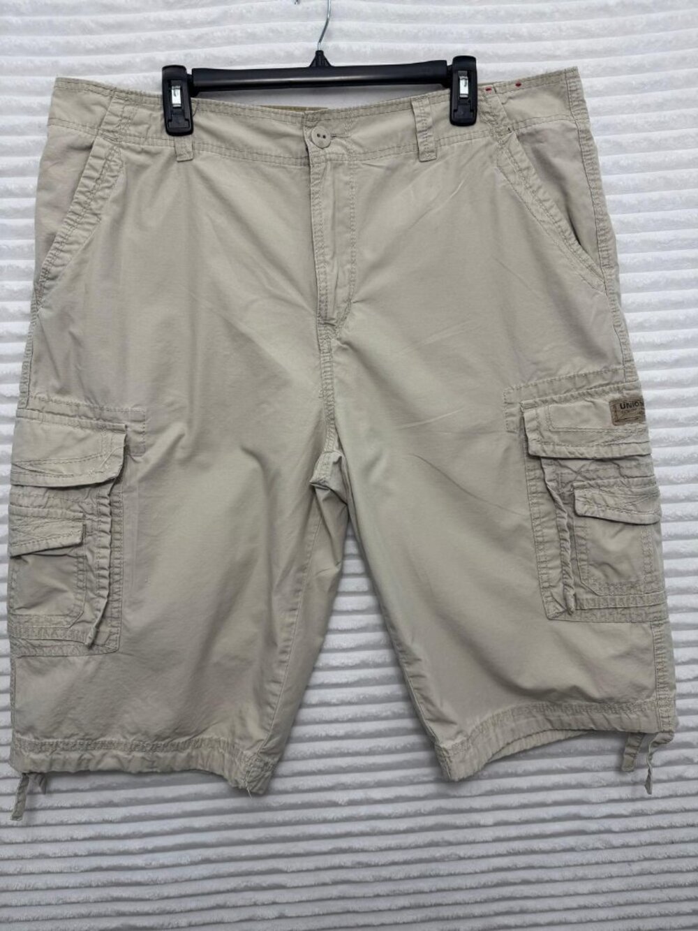 UNIONBAY Men's 100% Cotton Khaki Messenger Cargo Shorts Size 38
